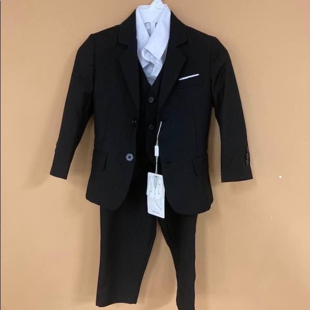 Spring Notion Baby Boys Modern Fit Dress Suit With Necktie And Handkerchief